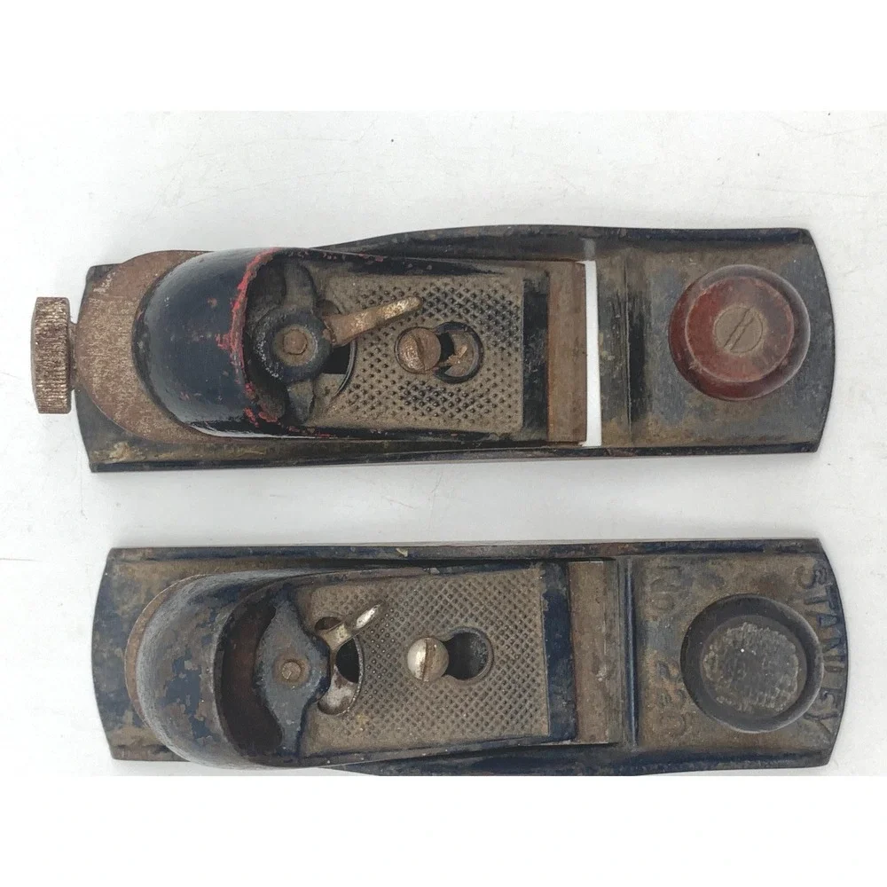 Vintage Block Plane Lot - Stanley No 220 & Complete Unmarked Hand Plane - Picture 7 of 8